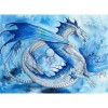 Full Drill - 5D DIY Diamond Painting Kits Cartoon Blue Flying Dragon