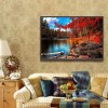 Full Drill - 5D DIY Diamond Painting Kits Charming Autumn Forest Clear Lake